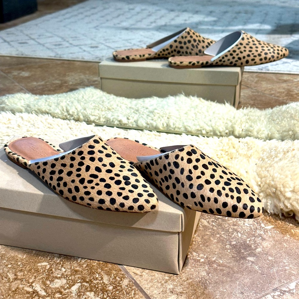 Madewell The Remi Mule in dotted calf hair Sand Dune Multi Size 8.5